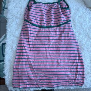 Pink and Green Striped Dress